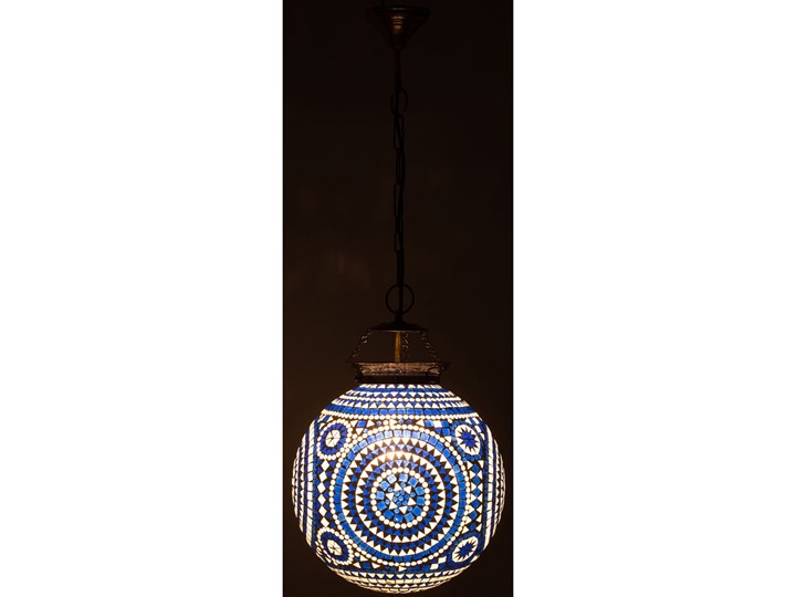 Lampa wisząca Eki Mosai A Ø35 cm biało-niebieska Kolor Kategoria Lampy wiszące