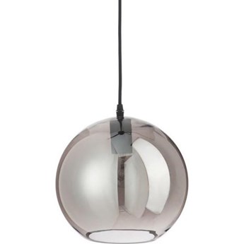 Lampa wisząca z kloszem w kształcie kuli srebrna Ø25x210 cm