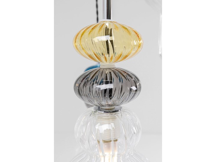 Lampa wisząca Romantic Multi Ø45x106 cm kolorowa - klosze szklane Szkło Kolor Wielokolorowy Lampa z kloszem Kategoria Lampy wiszące
