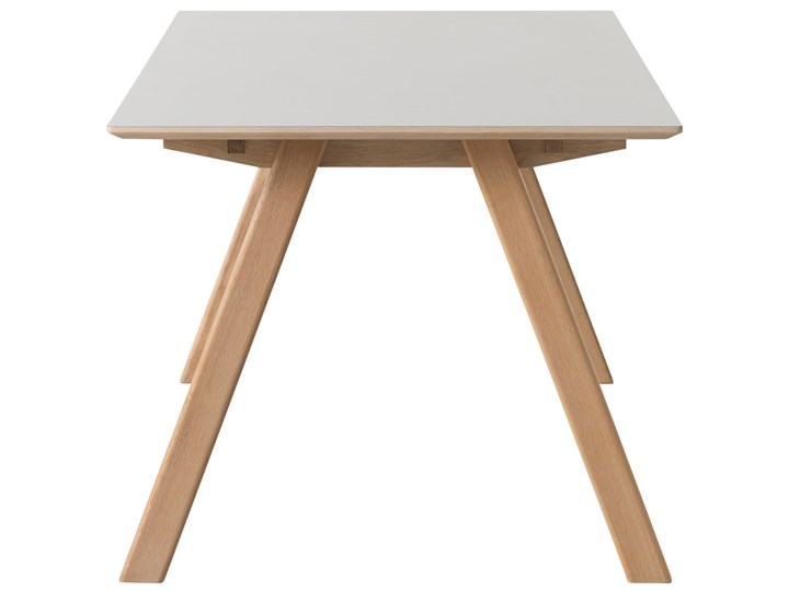 Stół 6-8 osobowy 180x90 cm szary - nogi dębowe Drewno Płyta MDF Płyta laminowana Kategoria Stoły kuchenne