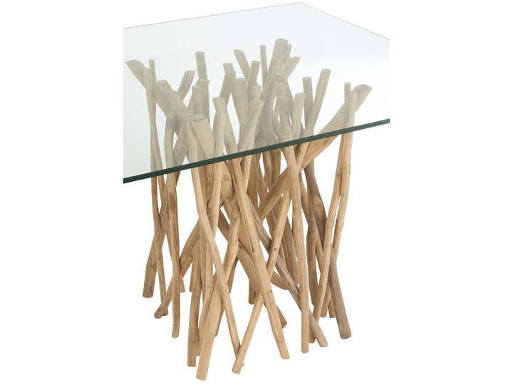 Stół Branches 200x100 cm naturalny - blat szklany Kategoria Stoły kuchenne Szkło Długość(n) 200 cm