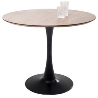Stół do jadalni kolor orzech włoski noga czarna Ø110 cm