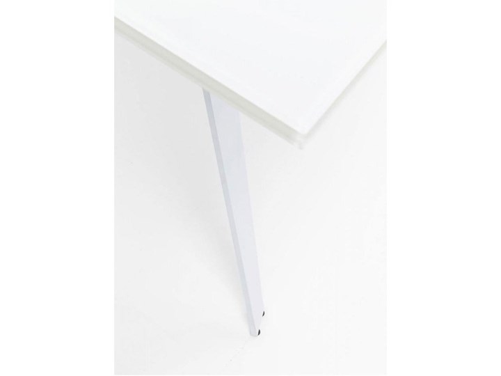 Stół rozkładany biały szklany blat metalowe nogi 160-240x90 cm Stal Ceramika Szkło Długość(n) 160 cm