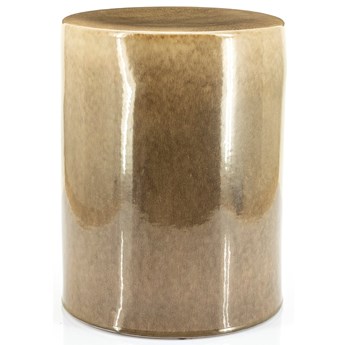 Stolik ceramiczny brązowy Ø34x45 cm