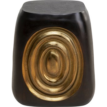 Stolik kawowy aluminiowy czarno-złoty 41x31 cm