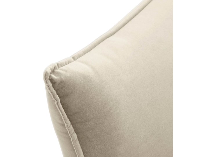 Sofa 3-osobowa Elio beżowy aksamit złote nóżki Szerokość 198 cm Styl Vintage Głębokość 100 cm Wielkość Trzyosobowa