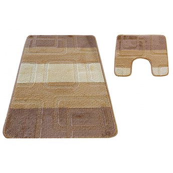 Beżowe nowoczesne dywaniki do łazienki - Amris 4X