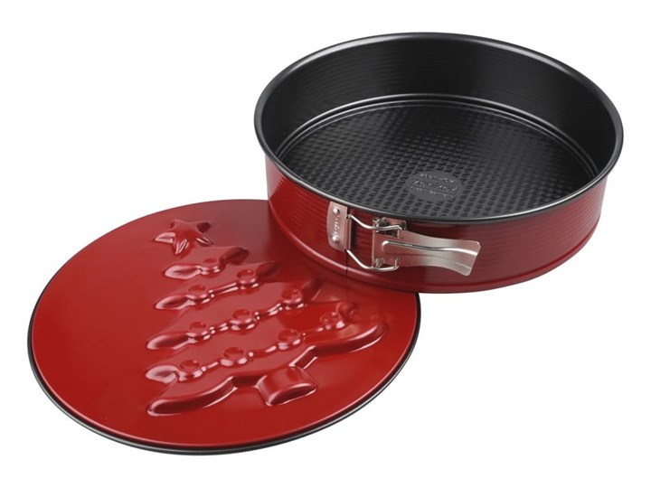 Czerwona stalowa tortownica Zenker Sparkling Christmas, ø 26 cm Tortownice Kolor Czerwony Kategoria Formy i foremki