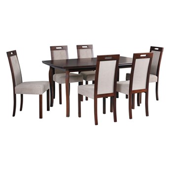 Stół KENT 1 + krzesła ROMA 5 (6szt.) - zestaw DX12