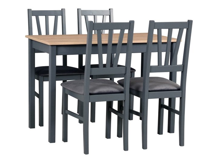Stół MAX 2 + krzesła BOS 5 (4szt.) - zestaw DX1 Kategoria Stoły z krzesłami Kolor Szary
