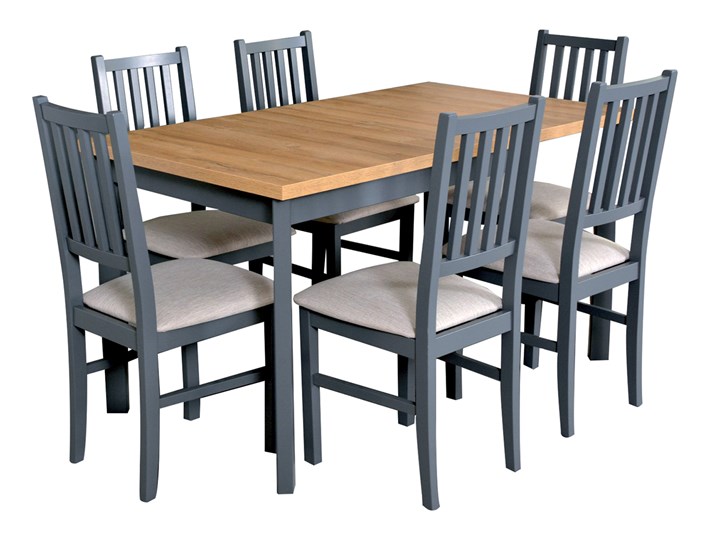 Stół MODENA 1P + krzesła NILO 7 (6szt.) - zestaw DX34A