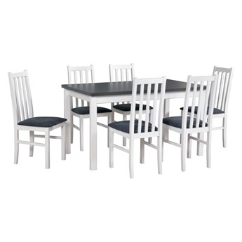 Stół ALBA 2 + krzesła BOS 10 (6szt.) - zestaw DX4