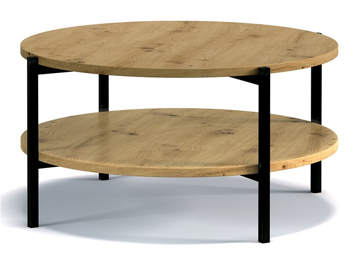 Stolik kawowy SIGMA B dąb artisan Szerokość 85 cm Kategoria Stoliki i ławy Metal Wysokość 42 cm Długość 85 cm Kolor Beżowy