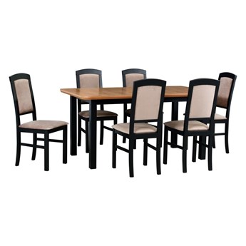 Stół WENUS 5S + krzesła NILO 4 (6szt.) - zestaw DX15