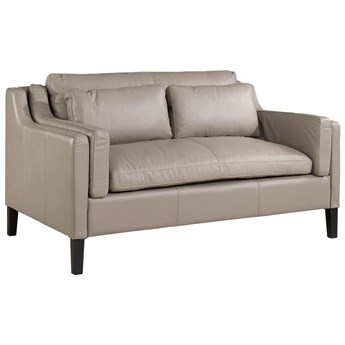 Sofa Manchester 2-osobowa skórzana jasna, 150 × 91 × 87