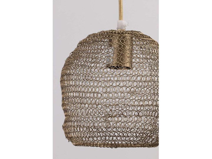 Lampa wisząca Nola 20 cm, 20 cm Lampa z kloszem Lampa druciana Metal Tkanina Styl Nowoczesny