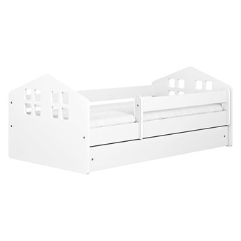 Białe łóżko dziecięce z barierką 80x160 - Flavio