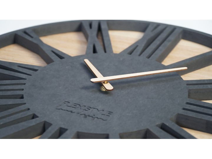 Wielki zegar ścienny Roman Loft 50cm Drewno Okrągły Szerokość 50 cm Pomieszczenie Sypialnia