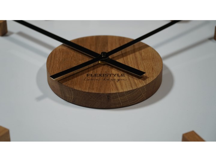 Drewniany zegar ścienny dębowy EKO 75cm Okrągły Drewno Szerokość 75 cm Styl Nowoczesny Kategoria Zegary