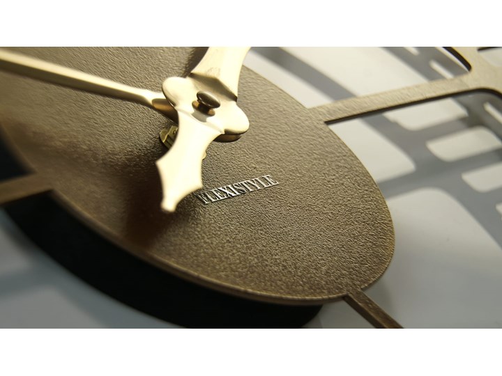 Metalowy zegar ścienny stare złoto 50cm Tarcza Analogowa Okrągły Szerokość 50 cm Styl Vintage