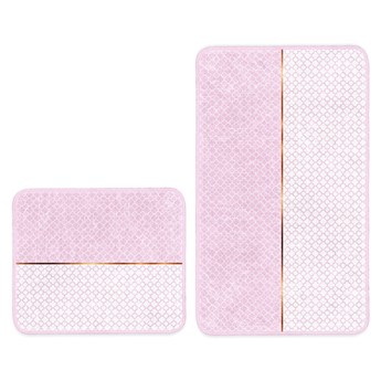 Różowe dywaniki łazienkowe w zestawie 2 sztuk 100x60 cm - Minimalist Home World