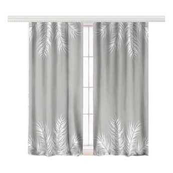 Szare zasłony zestaw 2 szt. – Mila Home