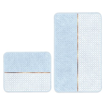 Niebieskie dywaniki łazienkowe zestaw 2 szt. 100x60 cm – Minimalist Home World