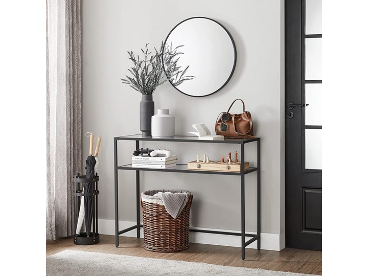 Konsola industrialna stolik kawowy 100cm Głębokość 35 cm Z półką Wysokość 80 cm Szerokość 100 cm Styl Glamour