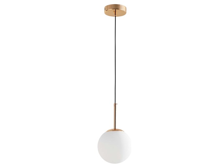 NOWOCZESNA LAMPA WISZĄCA ZŁOTA FREDICA W1 Kolor Biały Lampa z kloszem Szkło Lampa kula Metal Kategoria Lampy wiszące