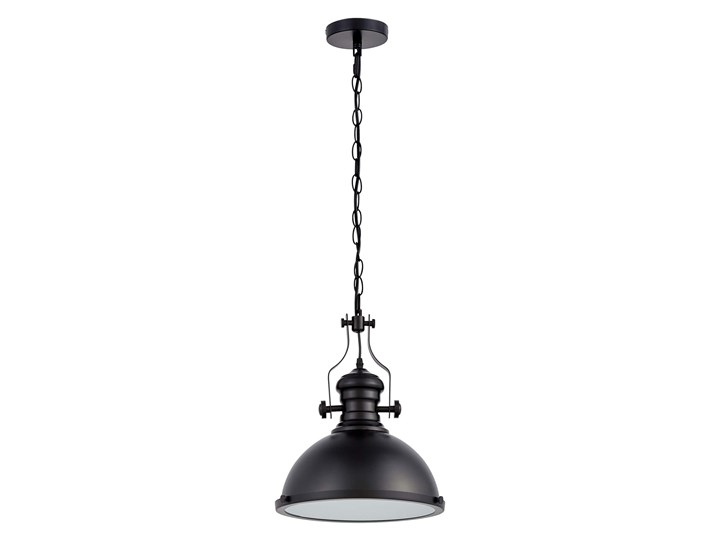 LAMPA WISZĄCA INDUSTRIALNA CZARNA ELIGIO W1 Szkło Pomieszczenie Kuchnia Lampa przemysłowa Metal Styl Industrialny