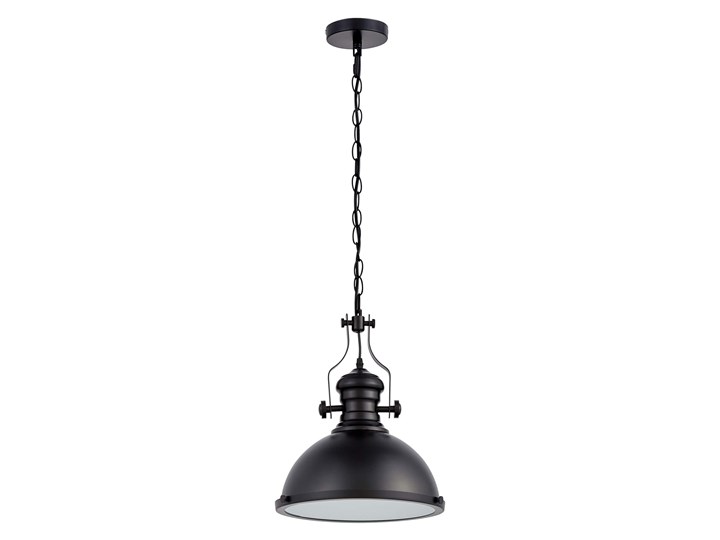 LAMPA WISZĄCA INDUSTRIALNA CZARNA DUŻA ELIGIO W3 Lampa przemysłowa Szkło Pomieszczenie Biuro i pracownia Metal Kolor Czarny