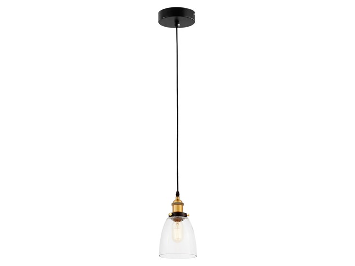 LAMPA WISZĄCA ZWIS FABI W1 Szkło Metal Mosiądz Lampa z kloszem Kategoria Lampy wiszące Ilość źródeł światła 1 źródło