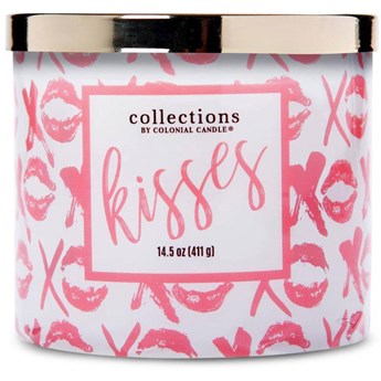 Colonial Candle Love Collection sojowa świeca zapachowa w szkle 3 knoty 14.5 oz 411 g - Kisses