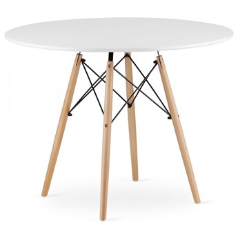 Biały okrągły stół do jadalni w stylu skandynawskim - Emodi 6X