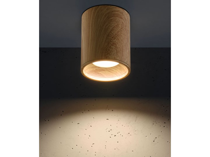 Lampa sufitowa tuba - K074-Mizi Drewno Okrągłe Metal Styl Nowoczesny