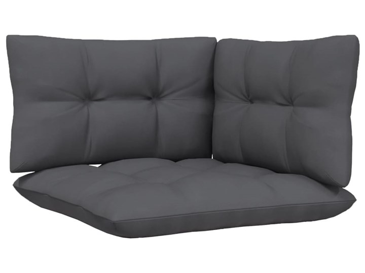 vidaXL 6-cz. ogrodowy zestaw wypoczynkowy, antracytowe poduszki, sosna Zestawy wypoczynkowe Drewno Zawartość zestawu Sofa