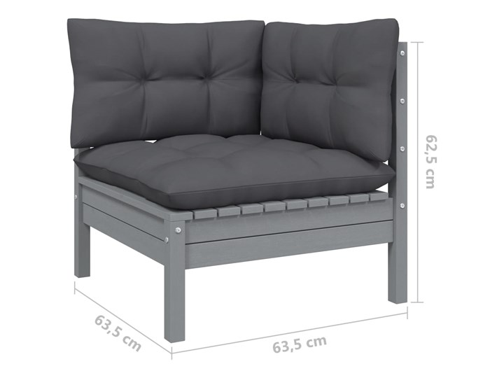 vidaXL 8-cz. zestaw wypoczynkowy do ogrodu, z poduszkami, sosnowy Drewno Zawartość zestawu Sofa Zestawy wypoczynkowe Kategoria Zestawy mebli ogrodowych