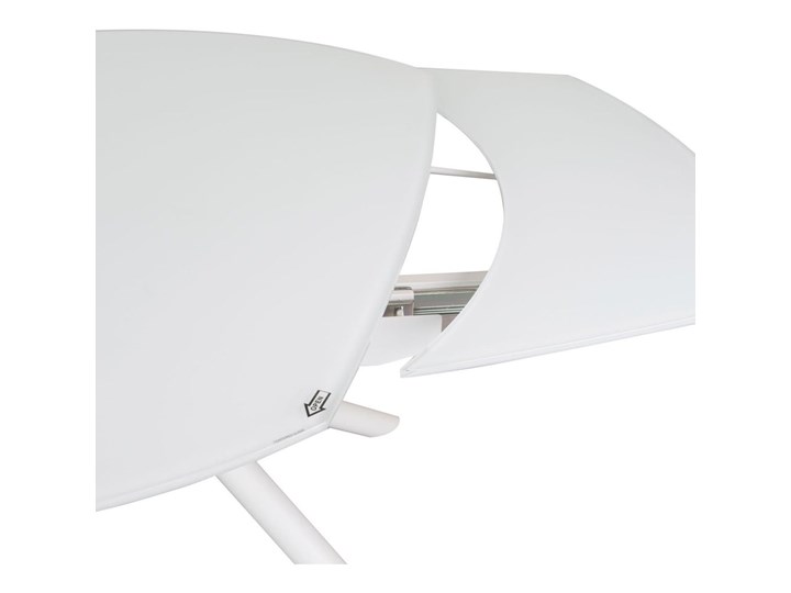 Stół rozkładany blat (płyta MDF stal szkło hartowane) - nogi stalowe biały 130-190x78 cm Kategoria Stoły kuchenne