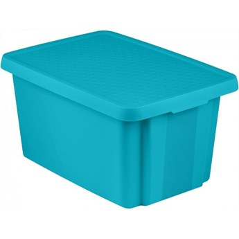 Niebieski pojemnik do przechowywania z pokrywą Curver Essentials, 26 l