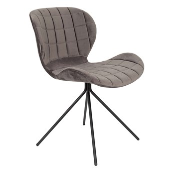 Krzesło velvet szare OMG 51x80x56