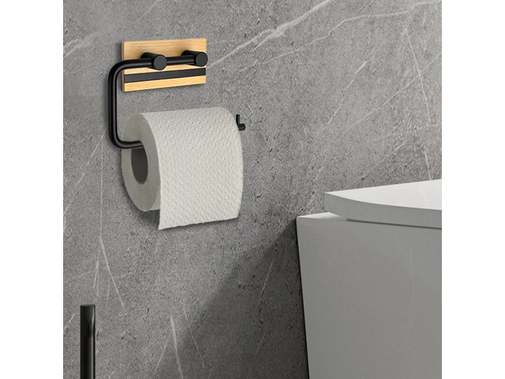 Uchwyt na papier toaletowy DEMAK czarny loft Kategoria Podajniki papieru