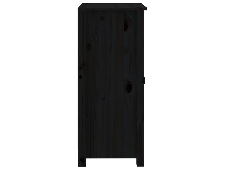 vidaXL Szafka, czarna, 40x35x80 cm, lite drewno sosnowe Metal Sosna Na zdjęcia Szerokość 40 cm Głębokość 35 cm Styl Rustykalny