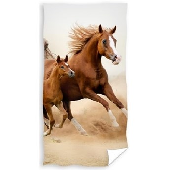 Ręcznik bawełniany z nadrukiem galopujących koni 70x140 RDS-41