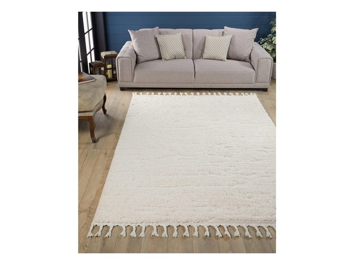 Beżowy dywan 150x80 cm Shaggy – Mila Home Dywany Syntetyk Welur 80x150 cm Prostokątny Dywaniki Pomieszczenie Sypialnia Pomieszczenie Salon