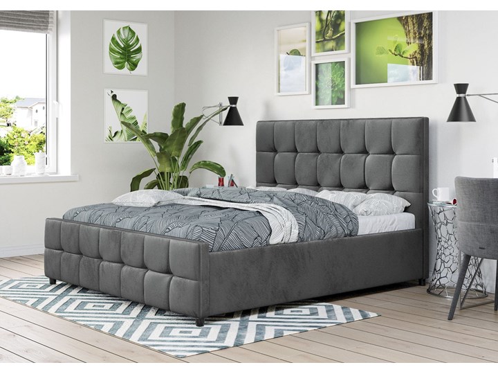 Łóżko z pojemnikiem 140x200 GLD015 / kolor do wyboru Tkanina Łóżko tapicerowane Łóżko pikowane Kategoria Łóżka do sypialni