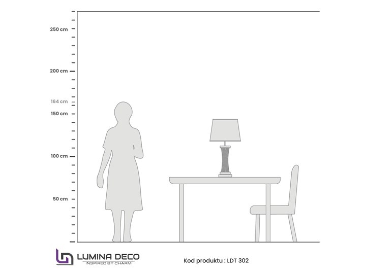 LAMPA NOCNA GLAMOUR BIAŁO-MOSIĘŻNA VILLANOVA Wysokość 68 cm Tkanina Lampa z abażurem Szkło Kategoria Lampy stołowe Mosiądz Metal Styl Nowoczesny