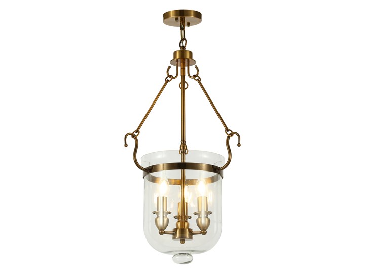 LAMPA WISZĄCA MOSIĘŻNA LEO LUMINA DECO Mosiądz Lampa z kloszem Lampa z abażurem Metal Styl Tradycyjny Szkło Kategoria Lampy wiszące
