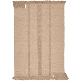 Dywan z wełny i bawełny brązowy 160x230 cm
