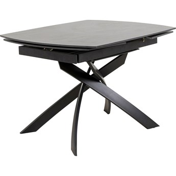 Stół rozkładany z ceramicznym blatem nogi czarne 120-180x90 cm