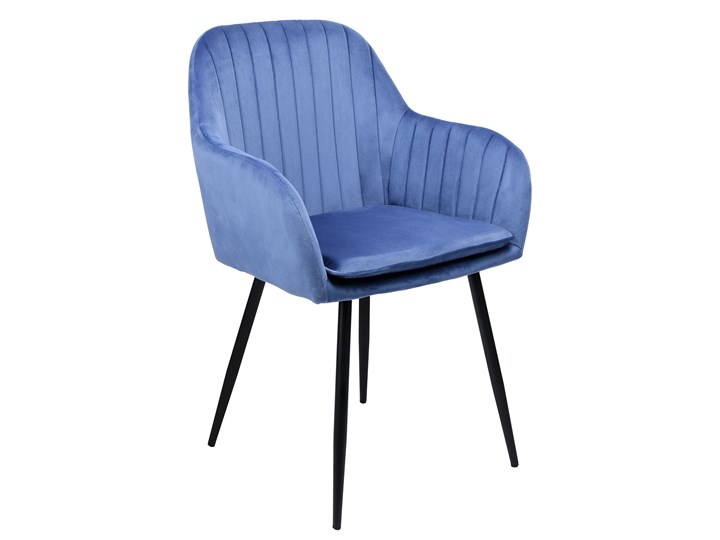 Krzesło welurowe SEVILLA VELVET granatowe Głębokość 56 cm Szerokość 58 cm Szerokość 55 cm Wysokość 86 cm Wysokość 87 cm Głębokość 55 cm Kolor Granatowy
